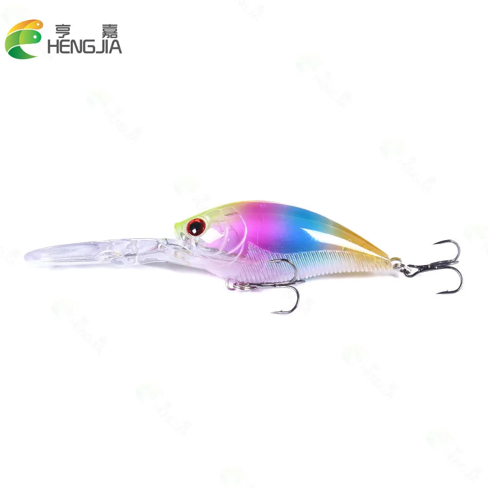 Crankbait Wobbler Fishing Lure – 12.5cm, 20.5g, ABS, 6# Treble Hook, Pike & Carp, 10+ Colors