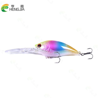 Crankbait Wobbler Fishing Lure – 12.5cm, 20.5g, ABS, 6# Treble Hook, Pike & Carp, 10+ Colors