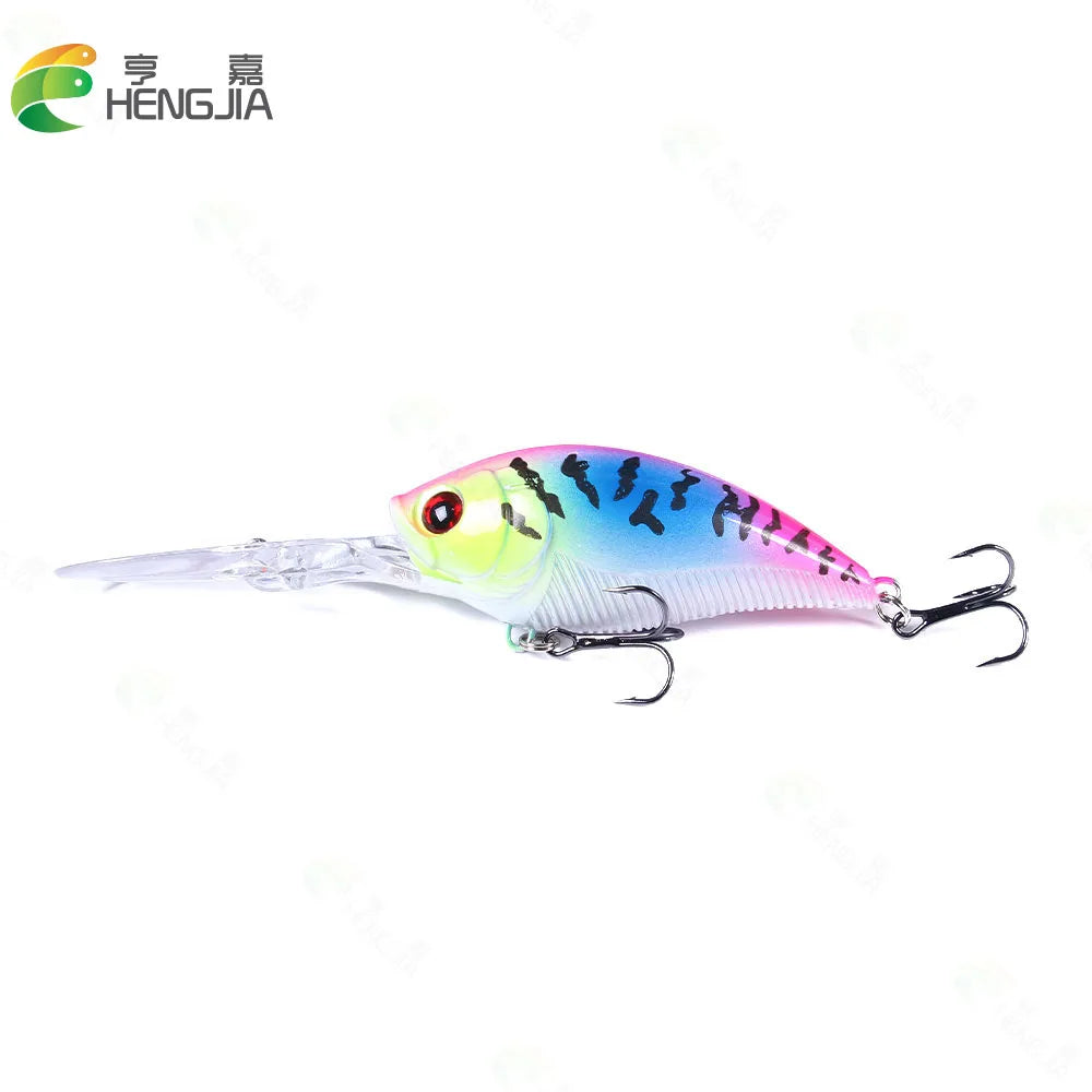 Crankbait Wobbler Fishing Lure – 12.5cm, 20.5g, ABS, 6# Treble Hook, Pike & Carp, 10+ Colors