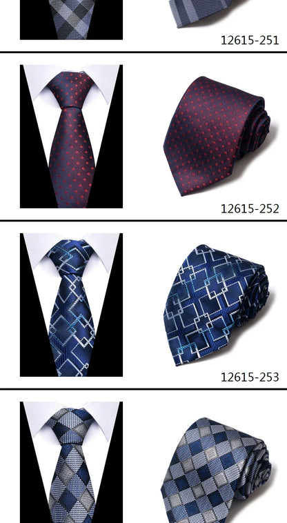 Tie For Men Newest design Factory Sale Hot sale 7.5 cm Necktie Yellow Plaid Shirt Accessories Man's Abraham Lincoln's birthday