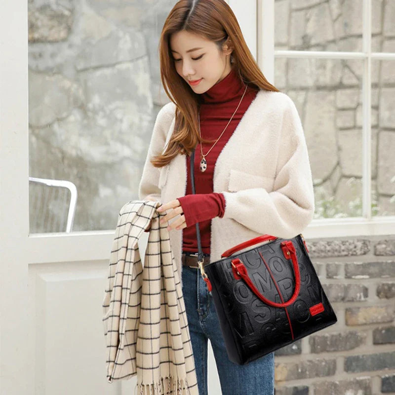 PU Leather Casual Crossbody Bags for Women Ladies Luxury Designer Tote Handbag Female Large Capacity Travel Shoulder Bag Sac