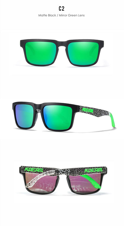 KDEAM Square Men's Polarized Sunglasses Outdoors Lifestyle Coating Sun Glasses New Matching Colors With Box