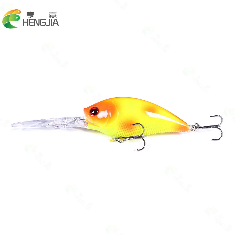 Crankbait Wobbler Fishing Lure – 12.5cm, 20.5g, ABS, 6# Treble Hook, Pike & Carp, 10+ Colors