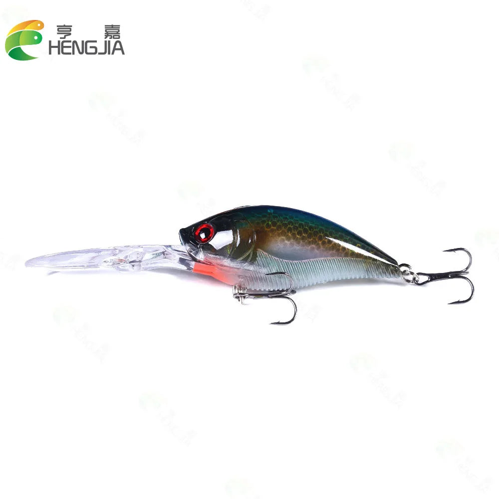 Crankbait Wobbler Fishing Lure – 12.5cm, 20.5g, ABS, 6# Treble Hook, Pike & Carp, 10+ Colors