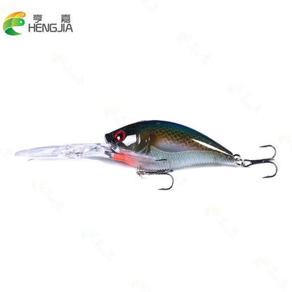 Crankbait Wobbler Fishing Lure – 12.5cm, 20.5g, ABS, 6# Treble Hook, Pike & Carp, 10+ Colors