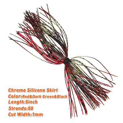 Silicone Jig Skirts for Spinnerbaits & Buzzbaits – 50-Strand, 12 Colors, 24 or 48 Pieces