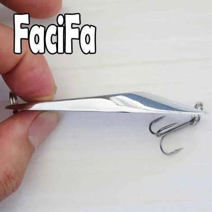 1pc Metal Spoon Fishing Lure 3g 7g 10g 14g 18g 20g 28g 40g 52g 63g 83g 100g Treble hook Silver Bass Lure Bait
