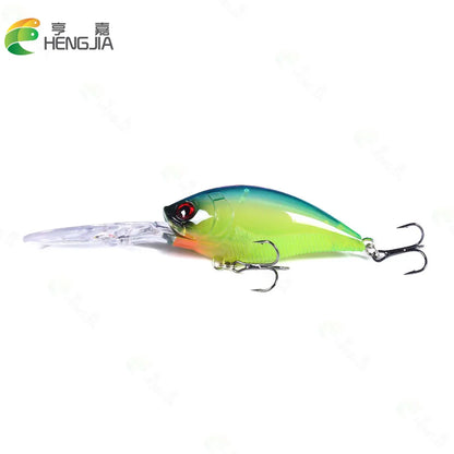 Crankbait Wobbler Fishing Lure – 12.5cm, 20.5g, ABS, 6# Treble Hook, Pike & Carp, 10+ Colors