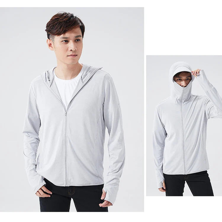 TRVLWEGO Summer Women Men Fishing Shirt UV Proof Coat Quick Dry Thin Sunscreen UPF50+ Outwear Hooded Cycling Beach Clothes