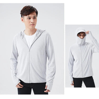 TRVLWEGO Summer Women Men Fishing Shirt UV Proof Coat Quick Dry Thin Sunscreen UPF50+ Outwear Hooded Cycling Beach Clothes