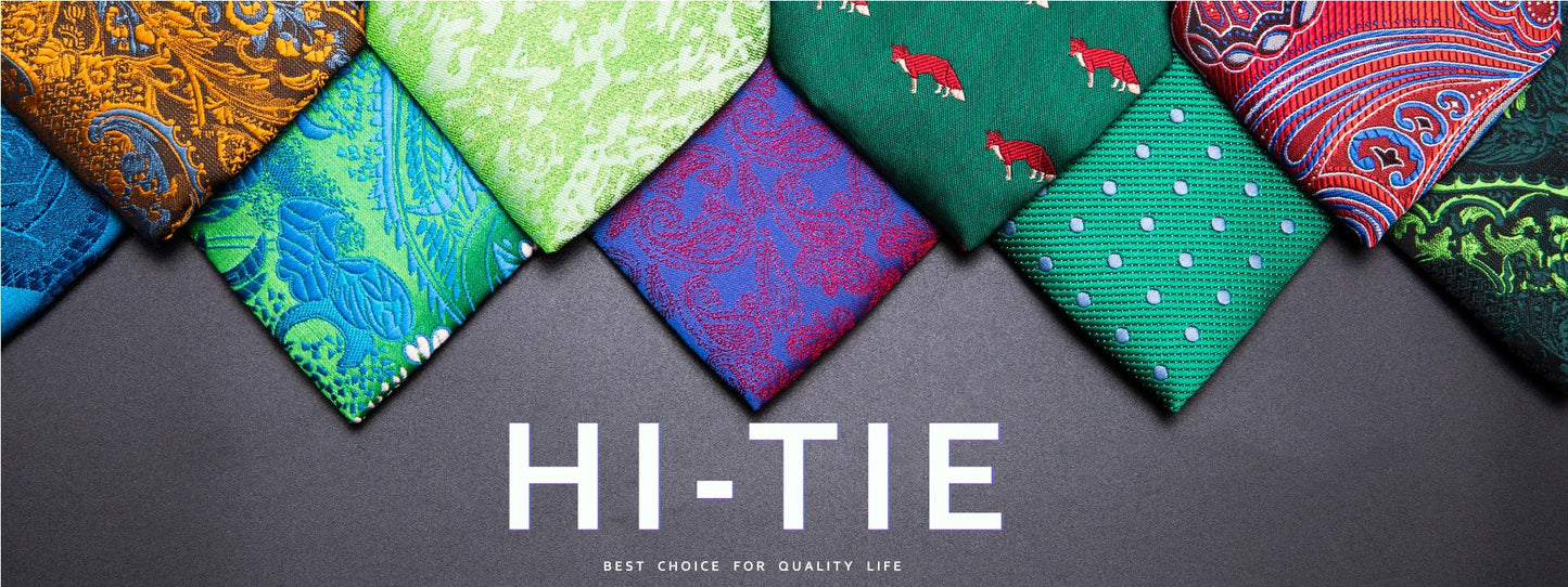 Hi-Tie 8.5cm Business Black Solid Paisley 100% Silk Men's Tie Neck Strip Ties for Men Formal Luxury Wedding Neckties Gravatas