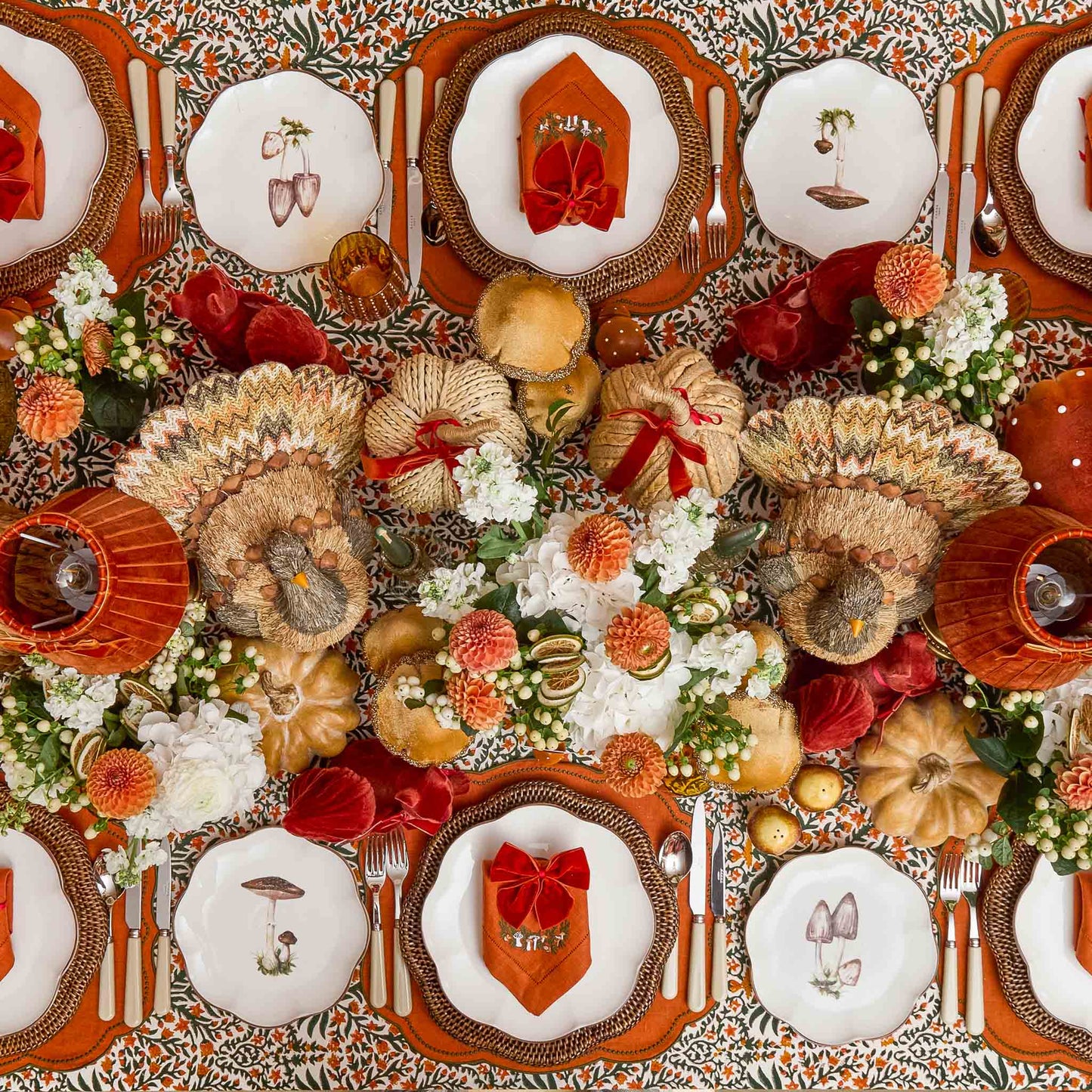 Scalloped Mushroom Starter Plates (Set of 4)