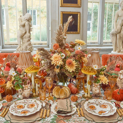 Autumn Flowers Dinner & Starter Plates (Set of 8)