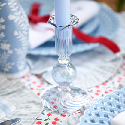 Blue Small Eden Candle Holders (Pair)