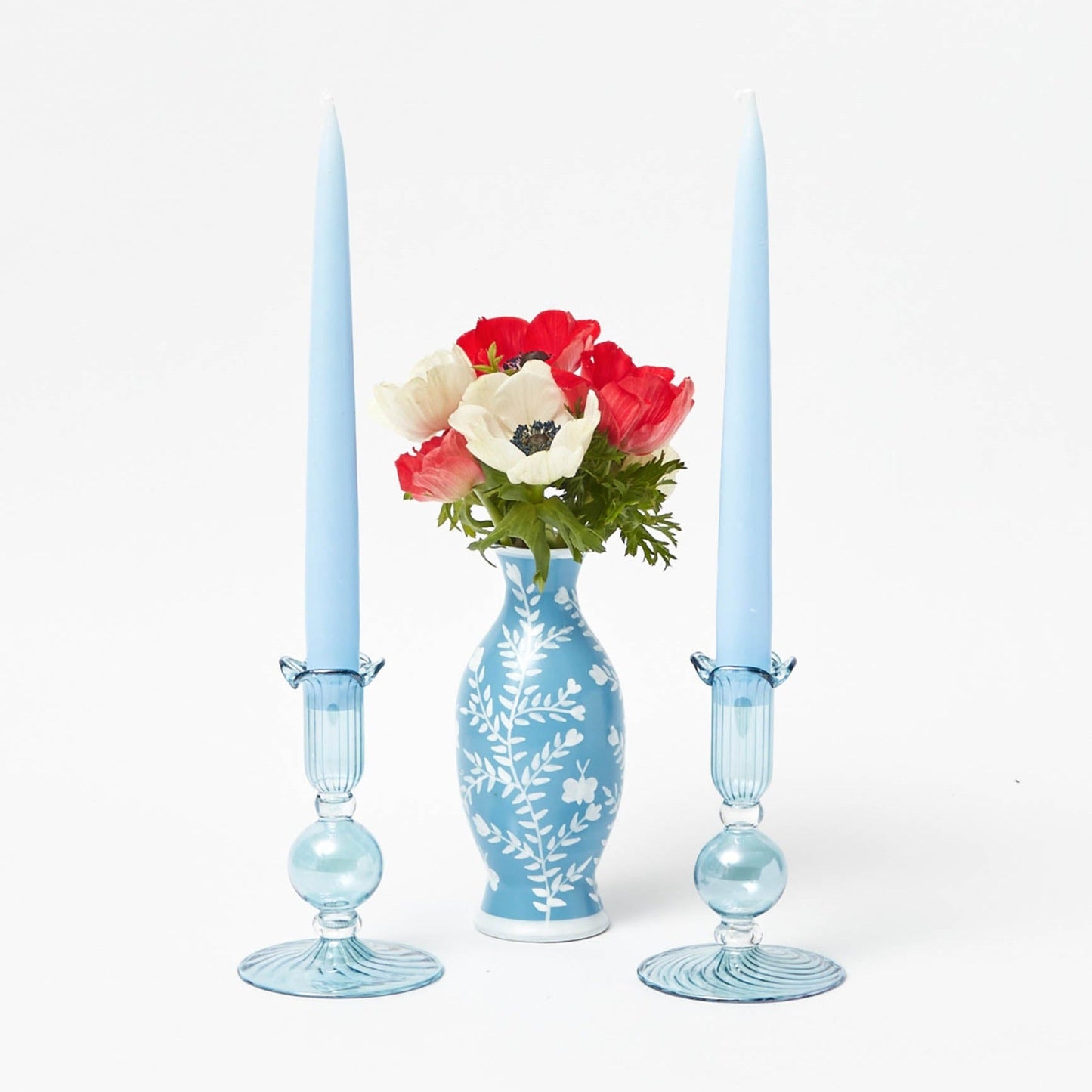 Blue Small Eden Candle Holders (Pair)