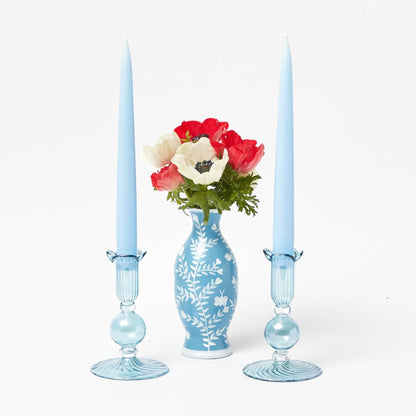 Blue Small Eden Candle Holders (Pair)