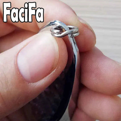 1pc Metal Spoon Fishing Lure 3g 7g 10g 14g 18g 20g 28g 40g 52g 63g 83g 100g Treble hook Silver Bass Lure Bait