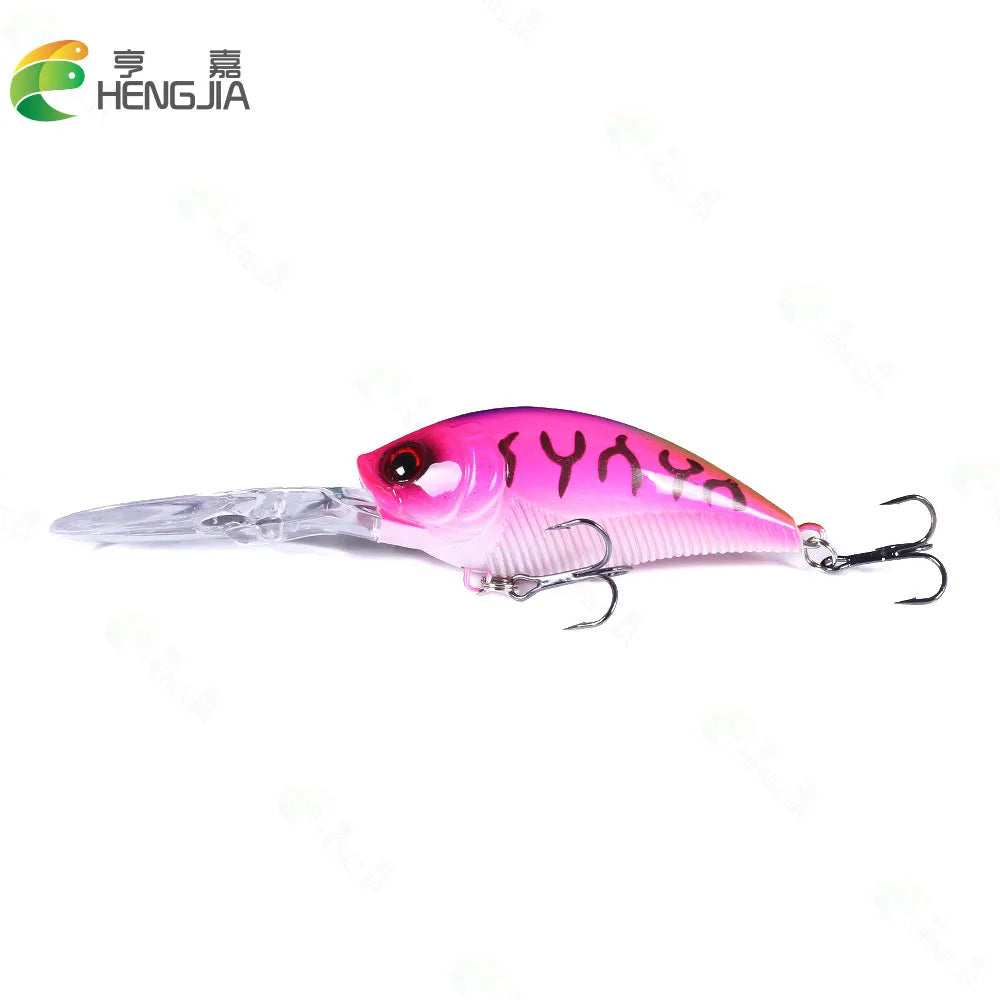 Crankbait Wobbler Fishing Lure – 12.5cm, 20.5g, ABS, 6# Treble Hook, Pike & Carp, 10+ Colors