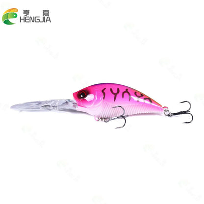 Crankbait Wobbler Fishing Lure – 12.5cm, 20.5g, ABS, 6# Treble Hook, Pike & Carp, 10+ Colors