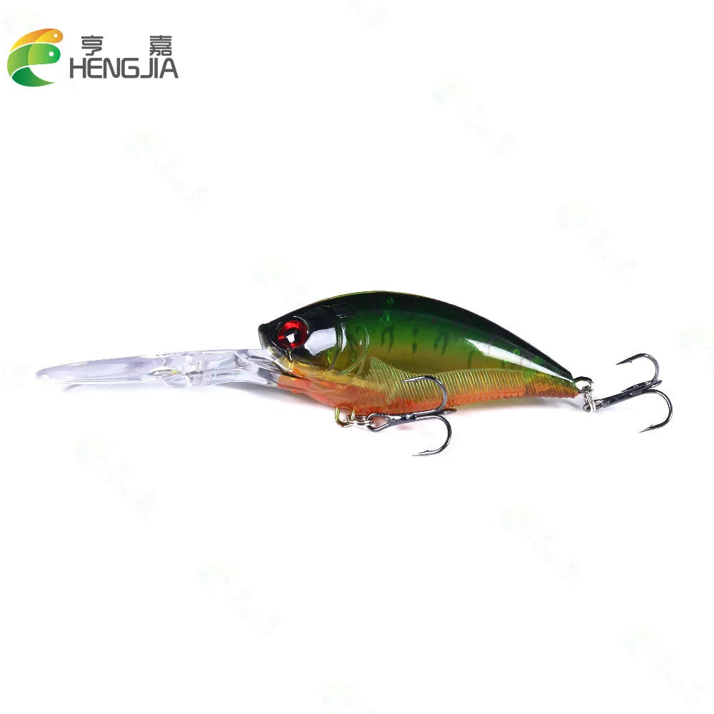 Crankbait Wobbler Fishing Lure – 12.5cm, 20.5g, ABS, 6# Treble Hook, Pike & Carp, 10+ Colors