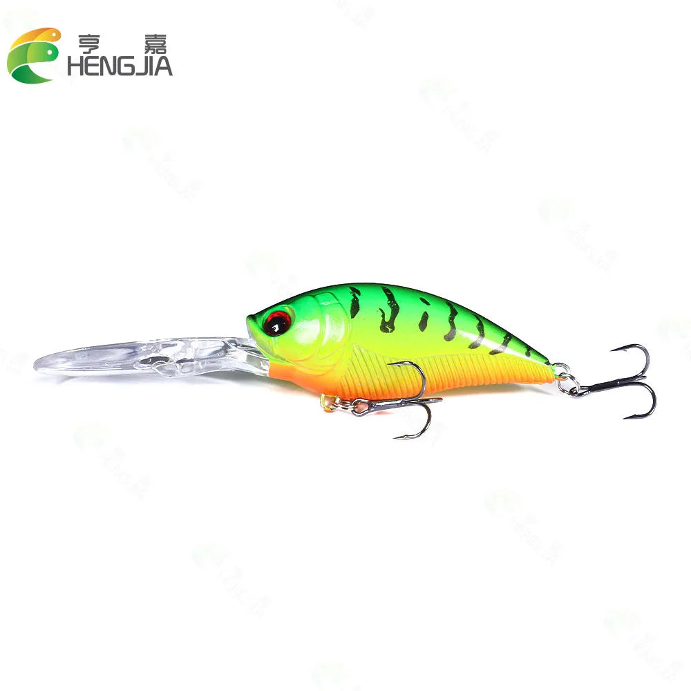 Crankbait Wobbler Fishing Lure – 12.5cm, 20.5g, ABS, 6# Treble Hook, Pike & Carp, 10+ Colors