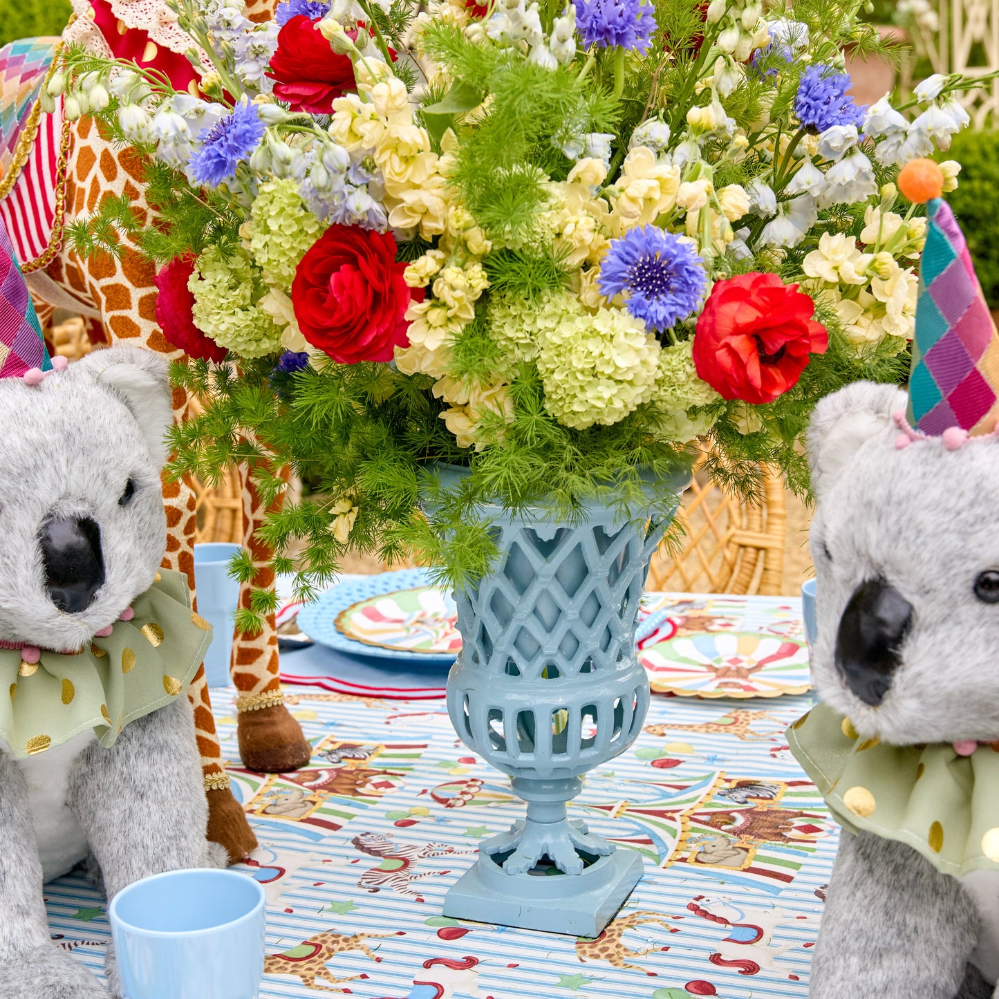 Small Adelaide Soft Blue Lattice Urn Vase