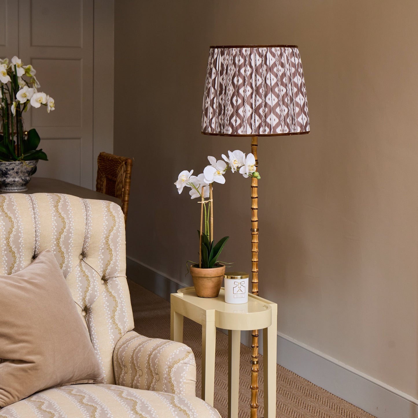 Chocolate Ikat Lampshade (40cm)