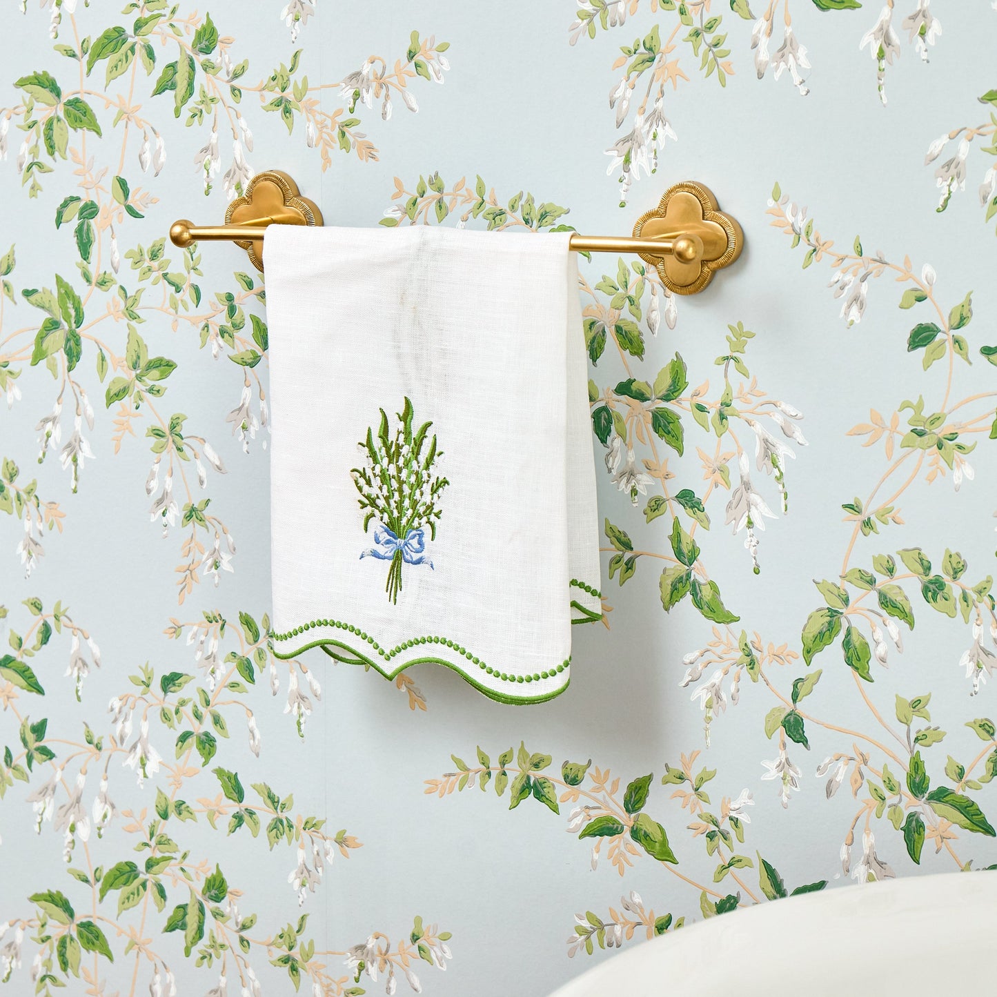 Brass Quatrefoil Bathroom Set