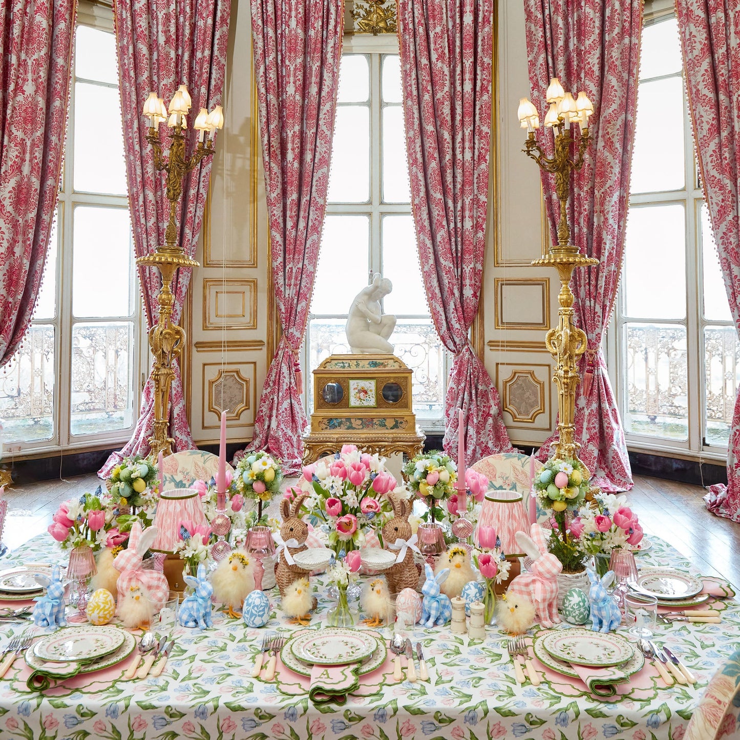 Pink & Green Lily Placemats (Set of 4)