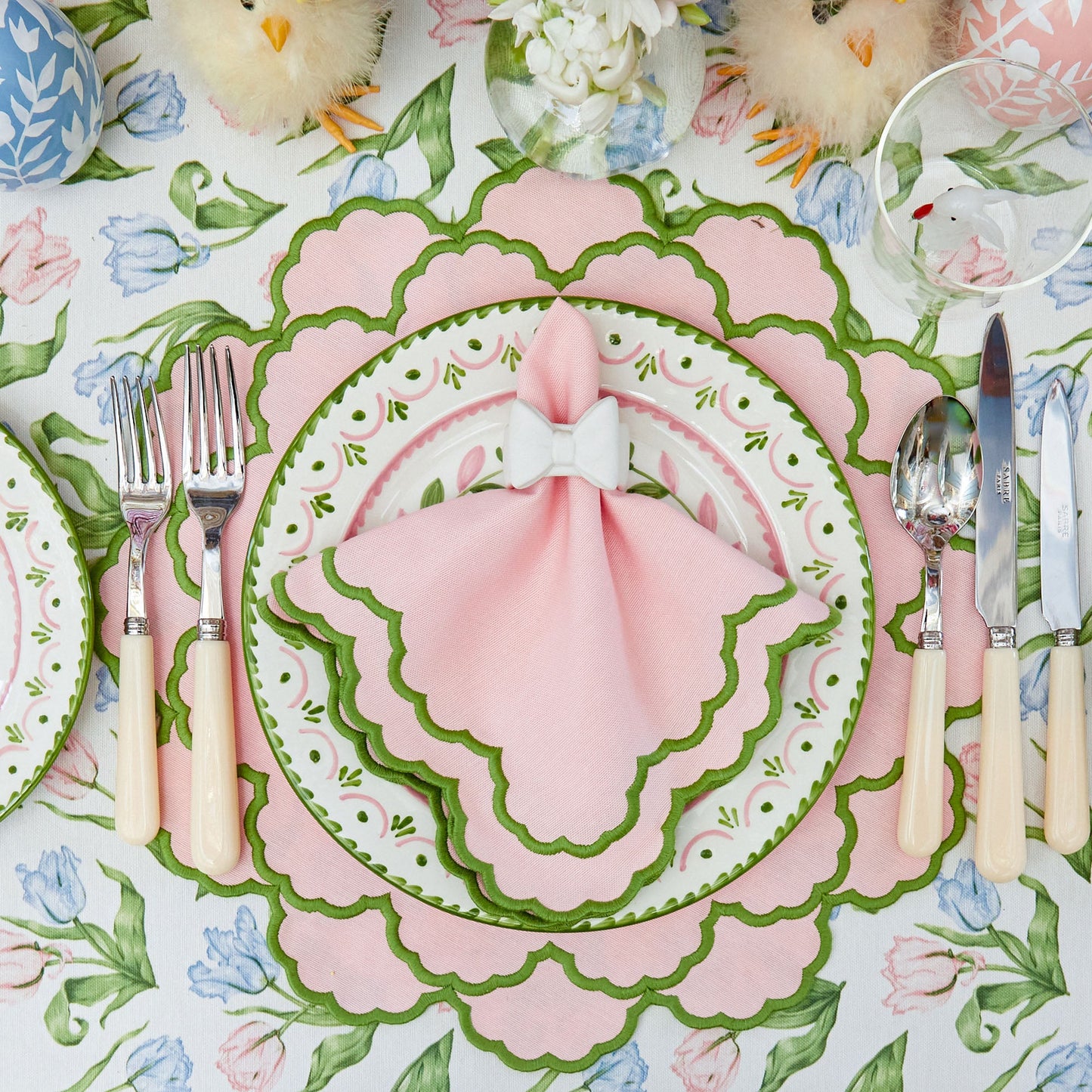 Pink & Green Lily Placemats (Set of 4)