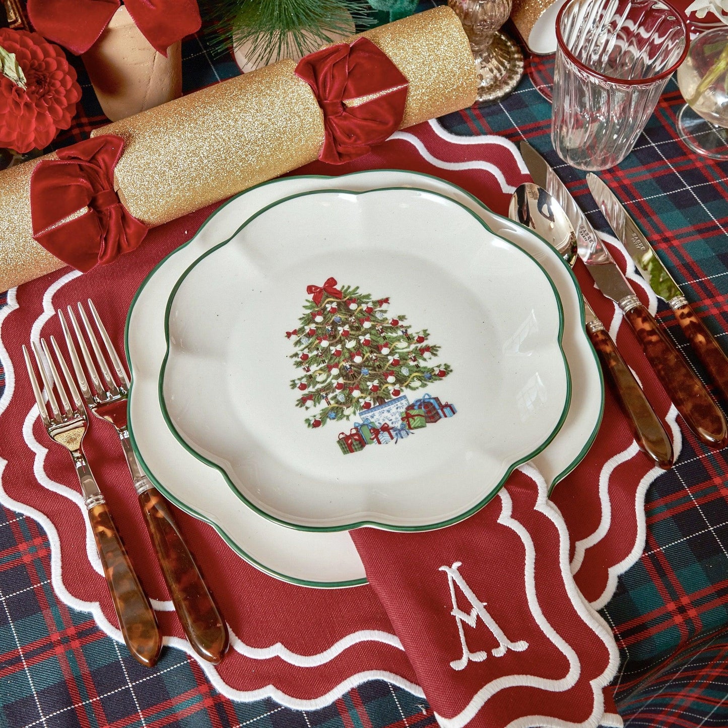 Berry Red Katherine Napkins (Set of 4)