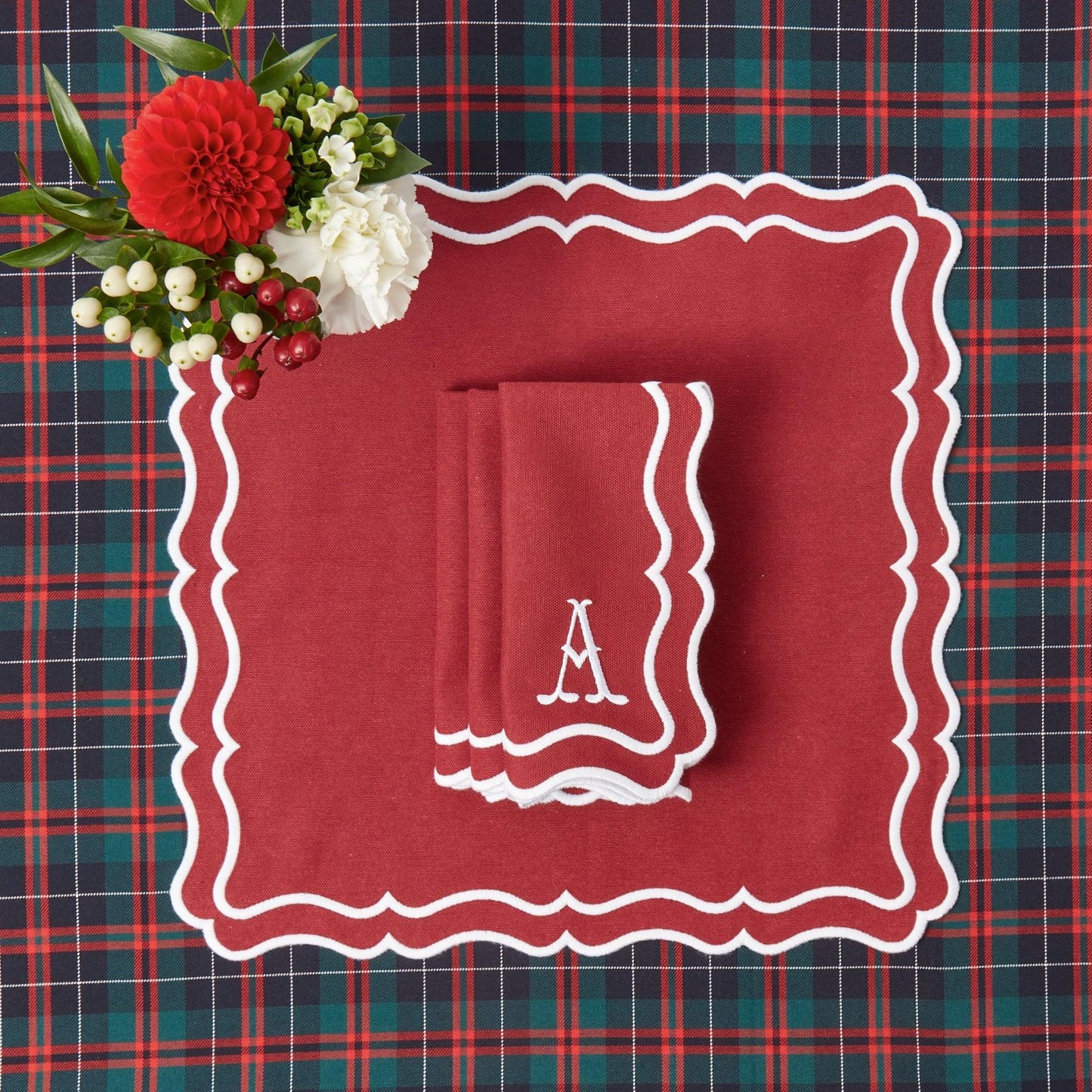 Berry Red Katherine Napkins (Set of 4)
