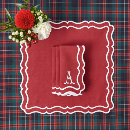 Berry Red Katherine Napkins (Set of 4)