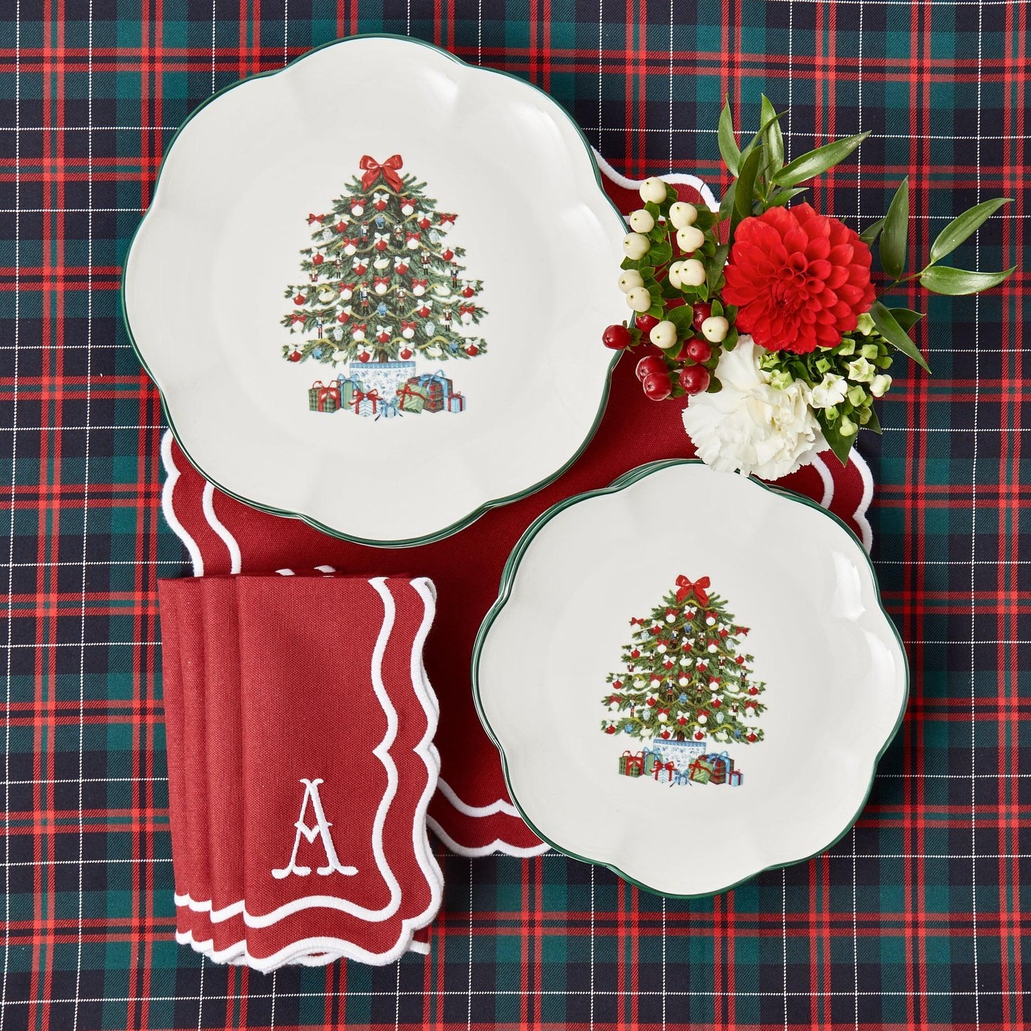 Berry Red Katherine Napkins (Set of 4)