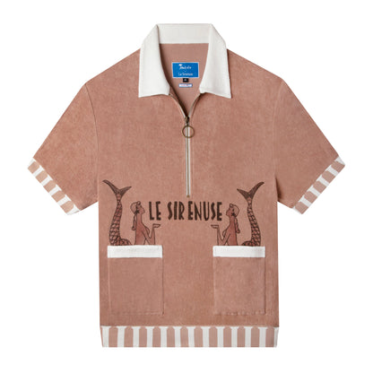 'Le Sirenuse' Half-Zip Cabana (Clay)