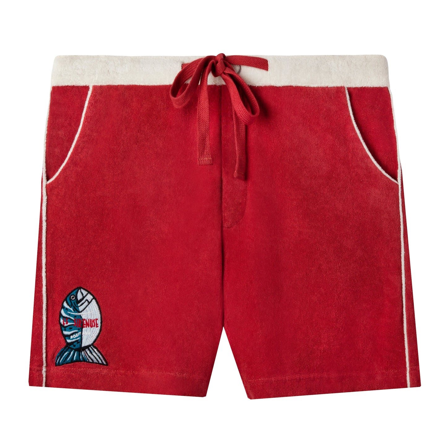 'Le Sirenuse' Pop-On Shorts (Pompeian Red)