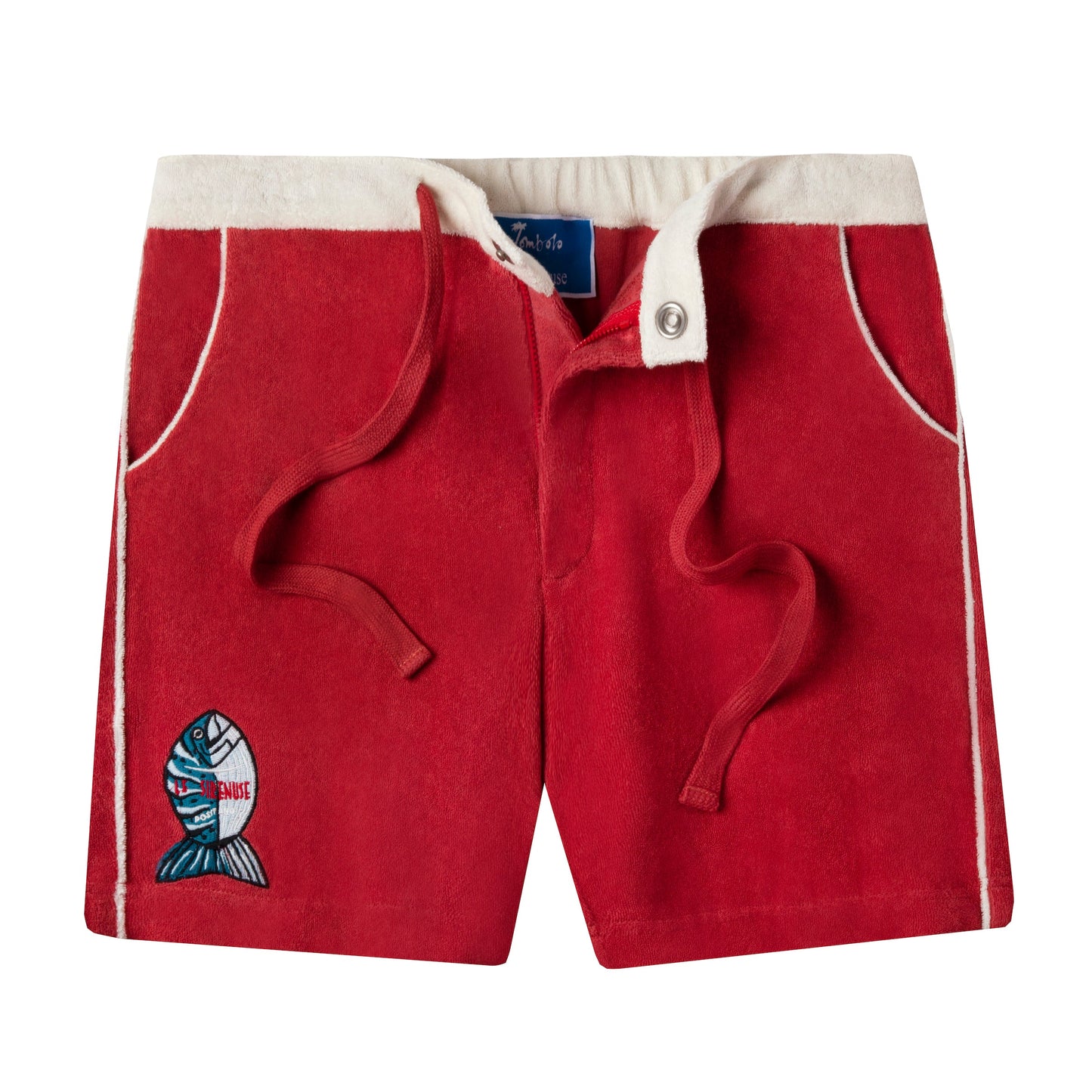 'Le Sirenuse' Pop-On Shorts (Pompeian Red)