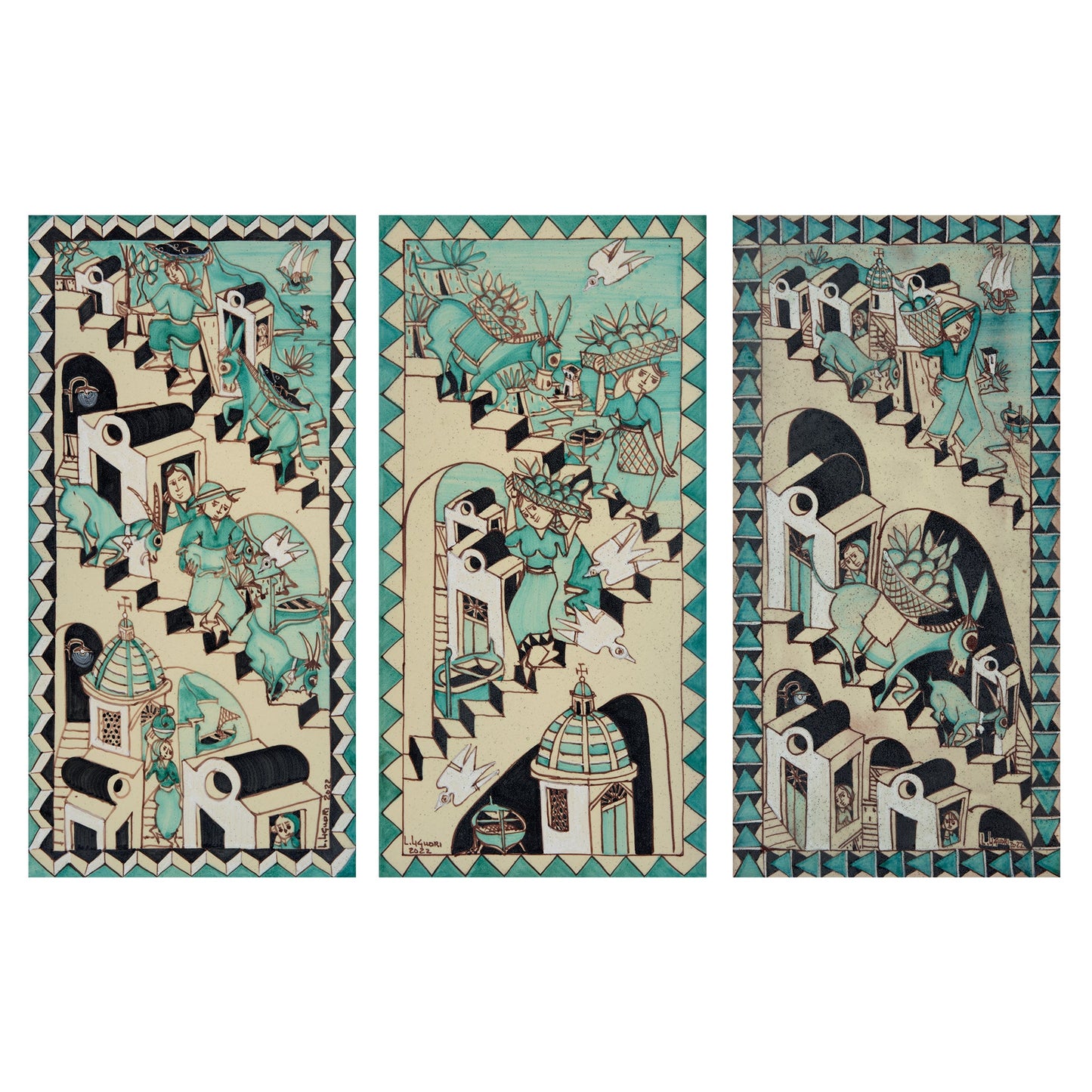 ‘Le Sirenuse’ by Lucio Liguori (Silk & Cotton Twill)