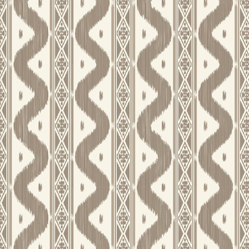 Putty Ikat Stripe Wallpaper