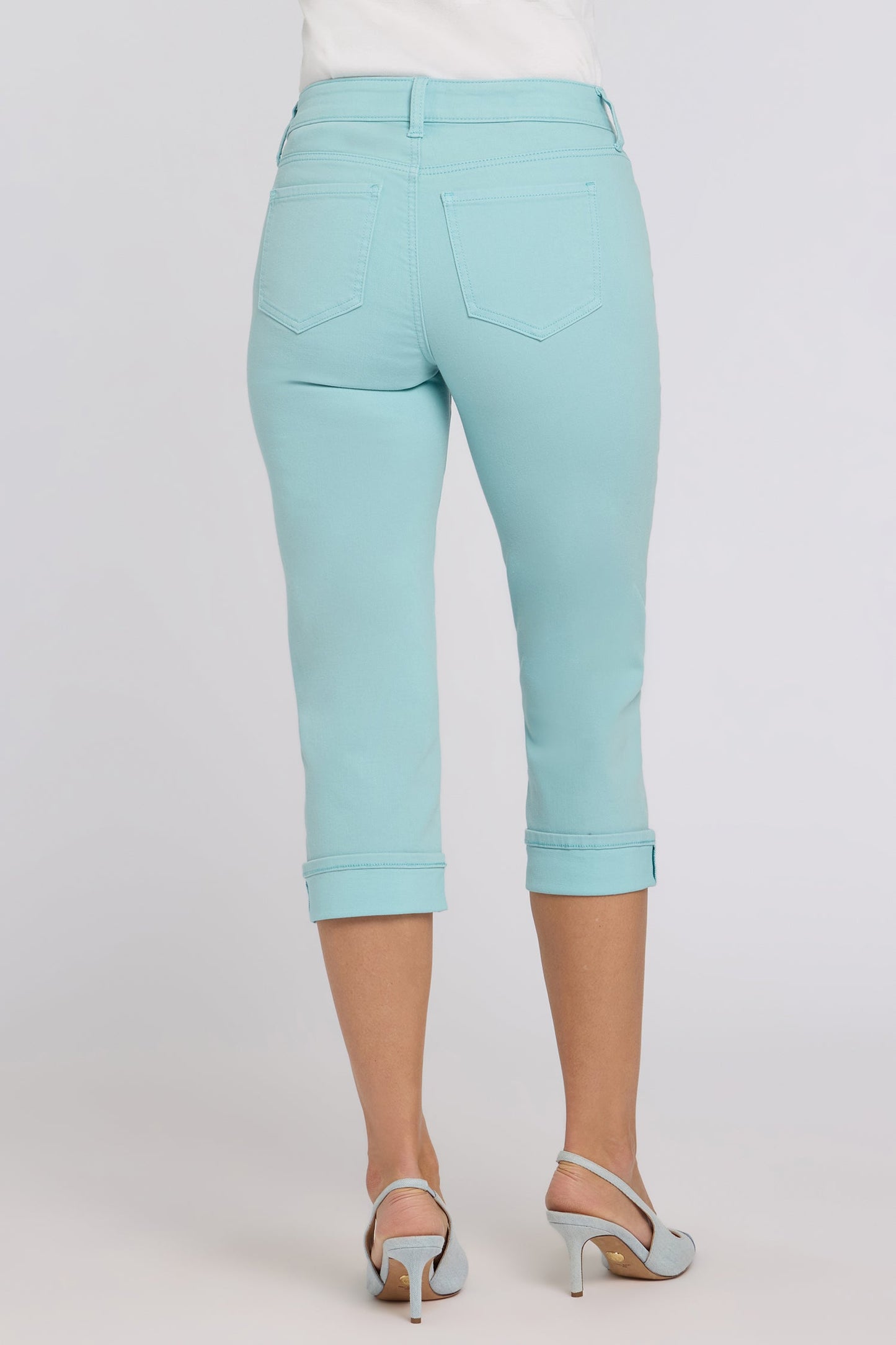 Marilyn Straight Crop Jeans - Aqua Haze