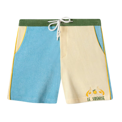 'Le Sirenuse' Limoncello Cabana Shorts (Color Block)