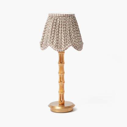 Chocolate Lotus Deep Scalloped Lampshade (18cm)