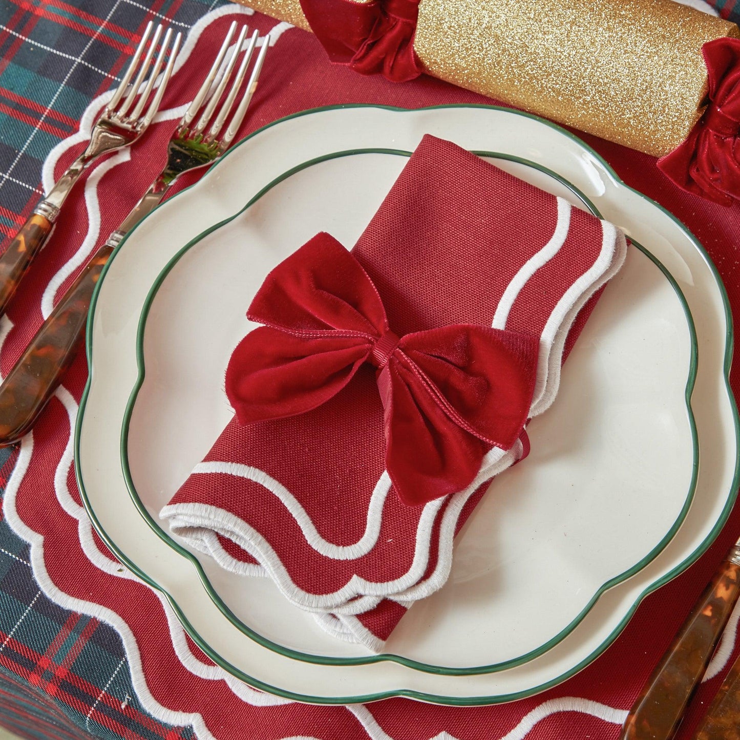 Berry Red Katherine Napkins (Set of 4)