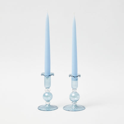 Blue Small Eden Candle Holders (Pair)