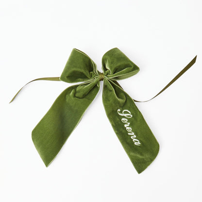 Forest Green Personalisable Bow