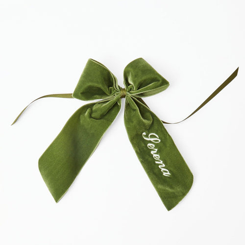 Forest Green Personalisable Bow