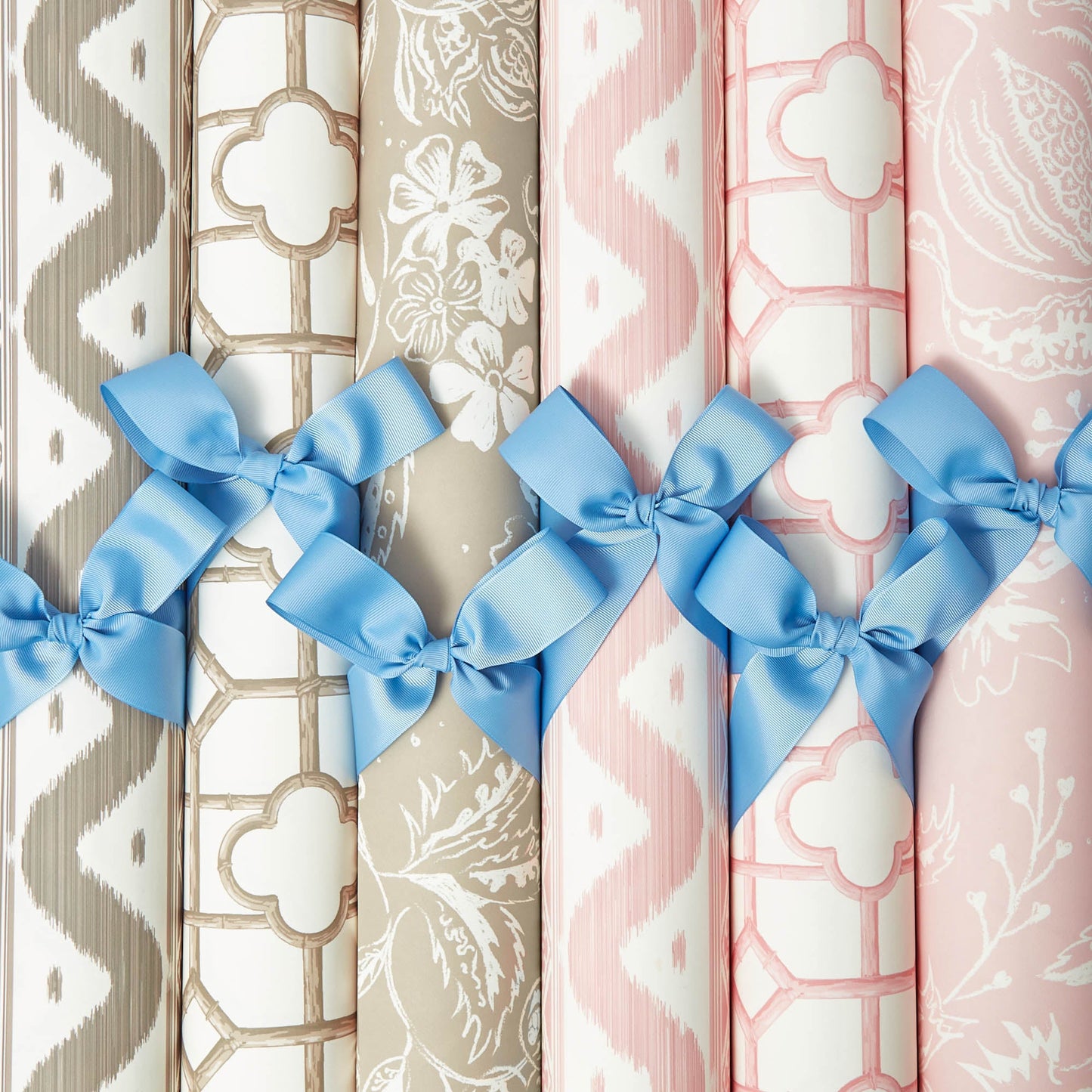 Putty Ikat Stripe Wallpaper