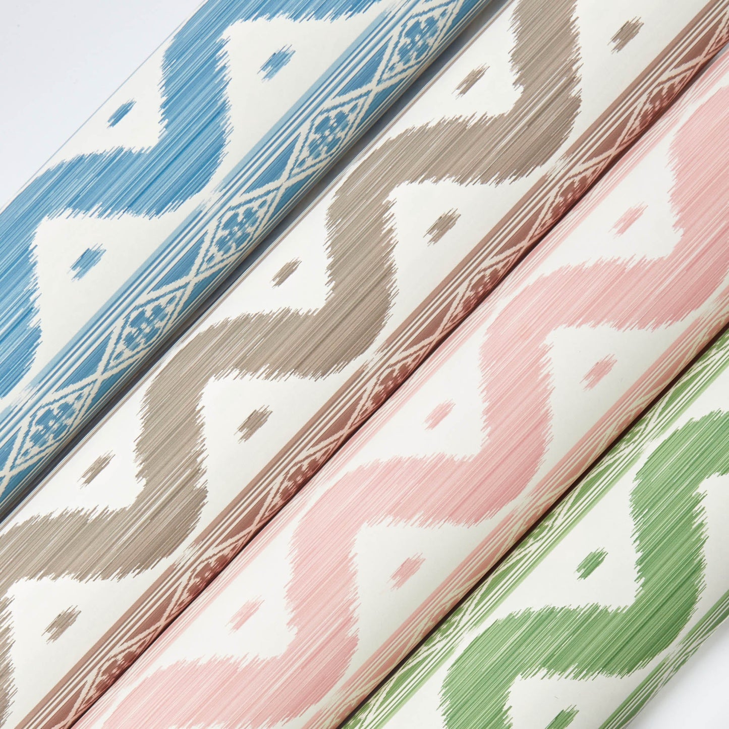 Putty Ikat Stripe Wallpaper