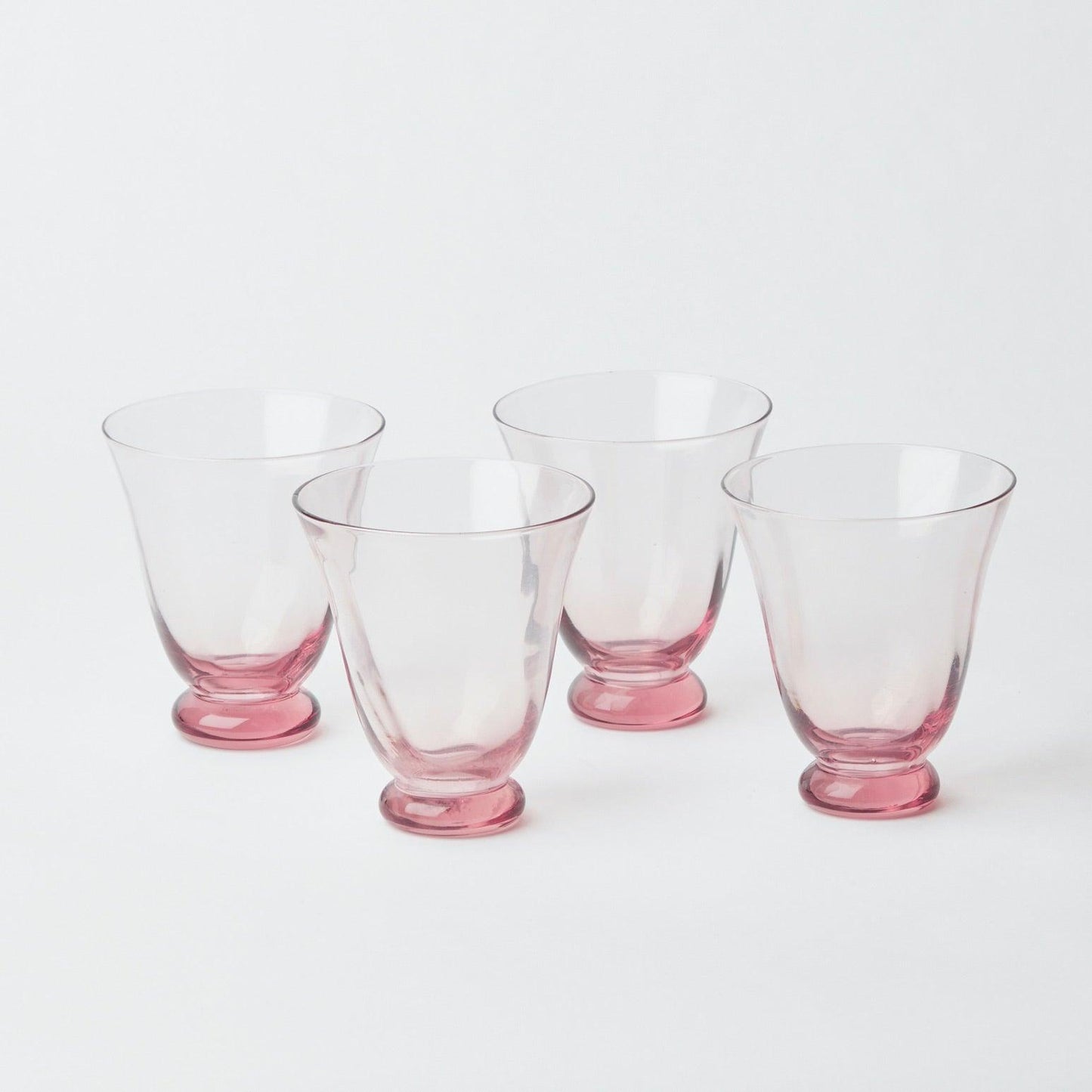 Pink Tulip Water Glasses (Set of 4)