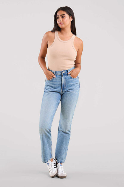 Essential Rib Tank Top | Sand
